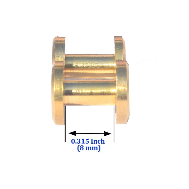 DGOL 50 Pairs Brass Backscrews Golden Leather Fasteners Sturdy Binding Rivets Belt Strap Collar Back Screws PU Studs Length (0.315 inch (8mm)) - Image 3